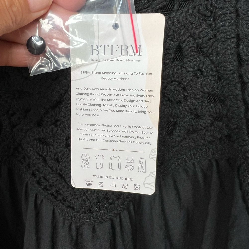 BTFBM black crochet shift Dress - Picture 12 of 12